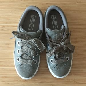 Puma Platform Kiss Leather Sneakers